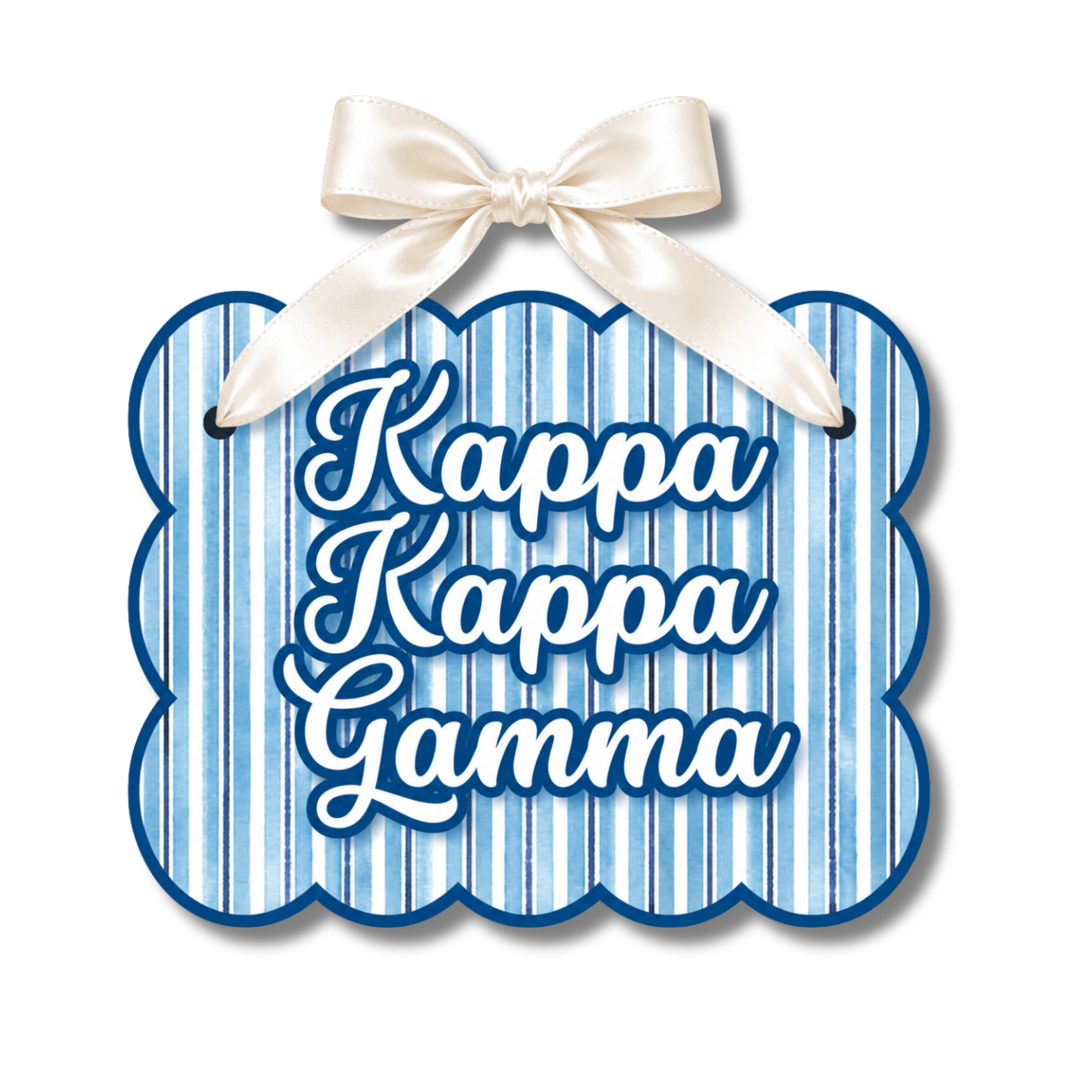 Kappa Kappa Gamma Signature Stripe Door Hanger