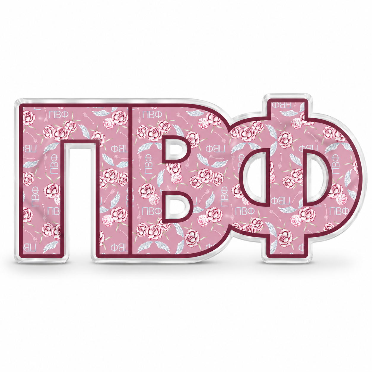 Pi Beta Phi Acrylic Shelf Decor