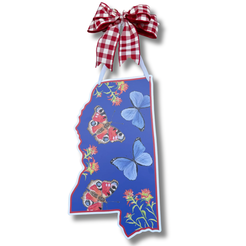 FPE x Catherine Cartie Red and Blue Mississippi Door Hanger