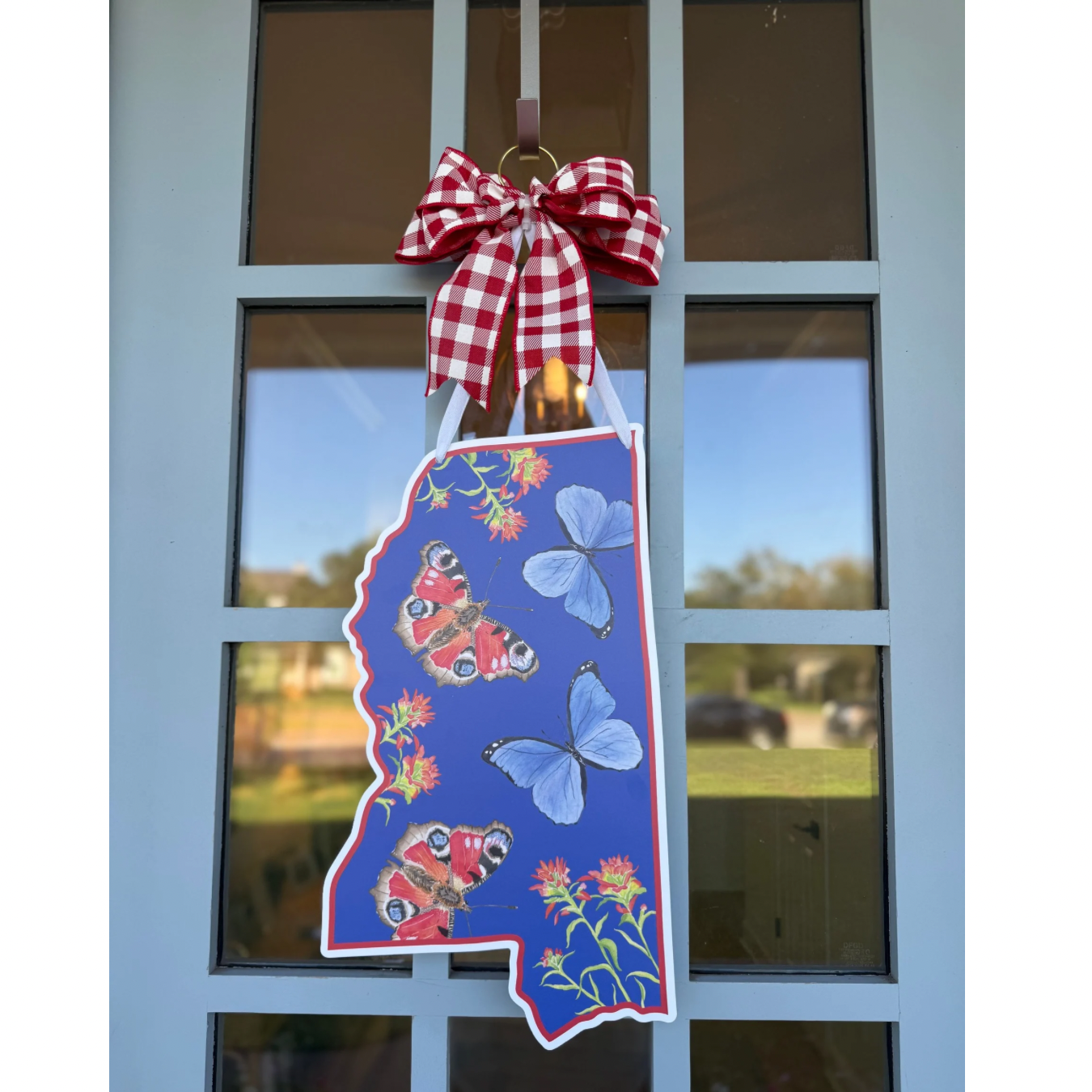 FPE x Catherine Cartie Red and Blue Mississippi Door Hanger