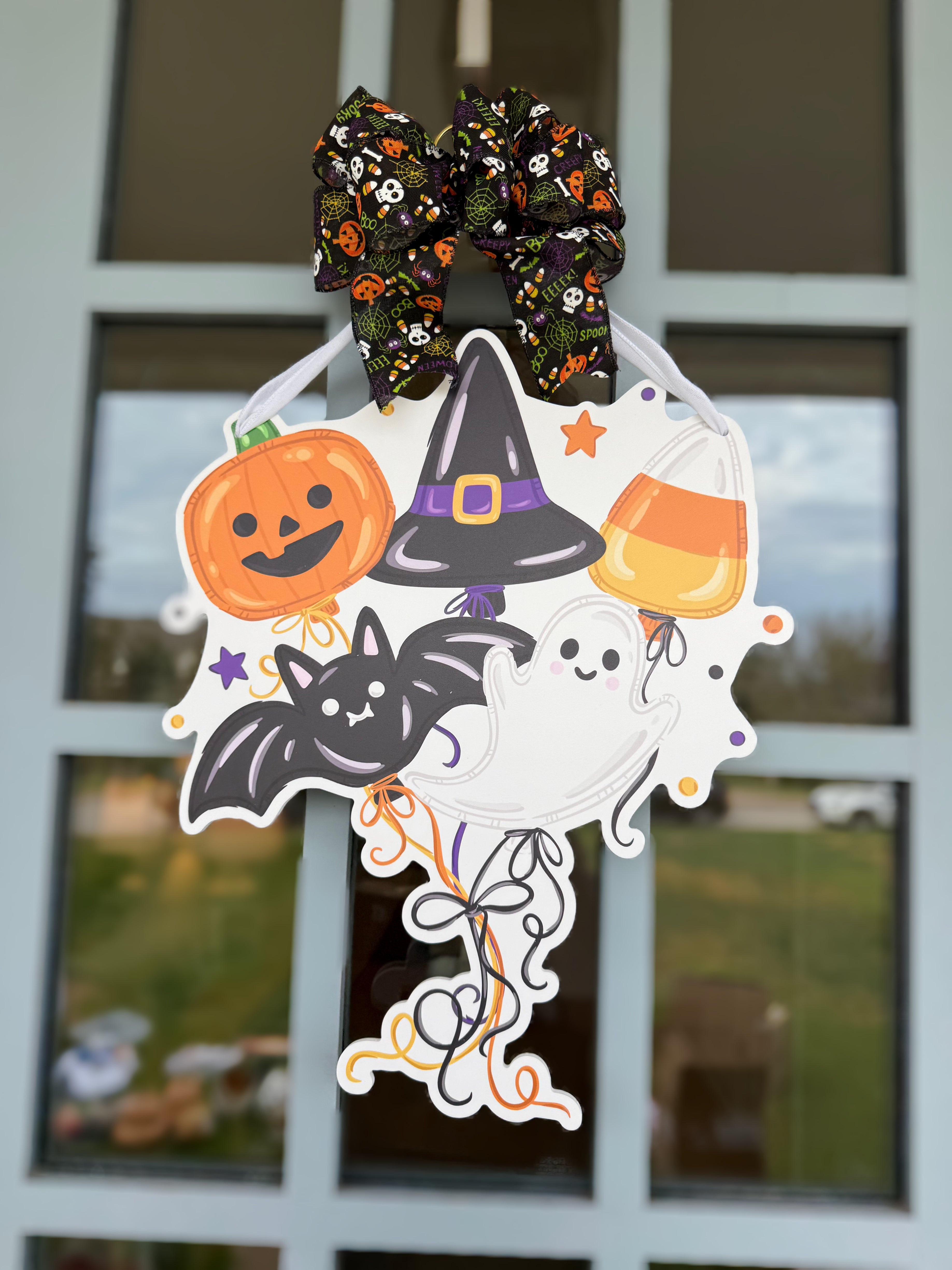 Boo Crew Balloons Door Hanger