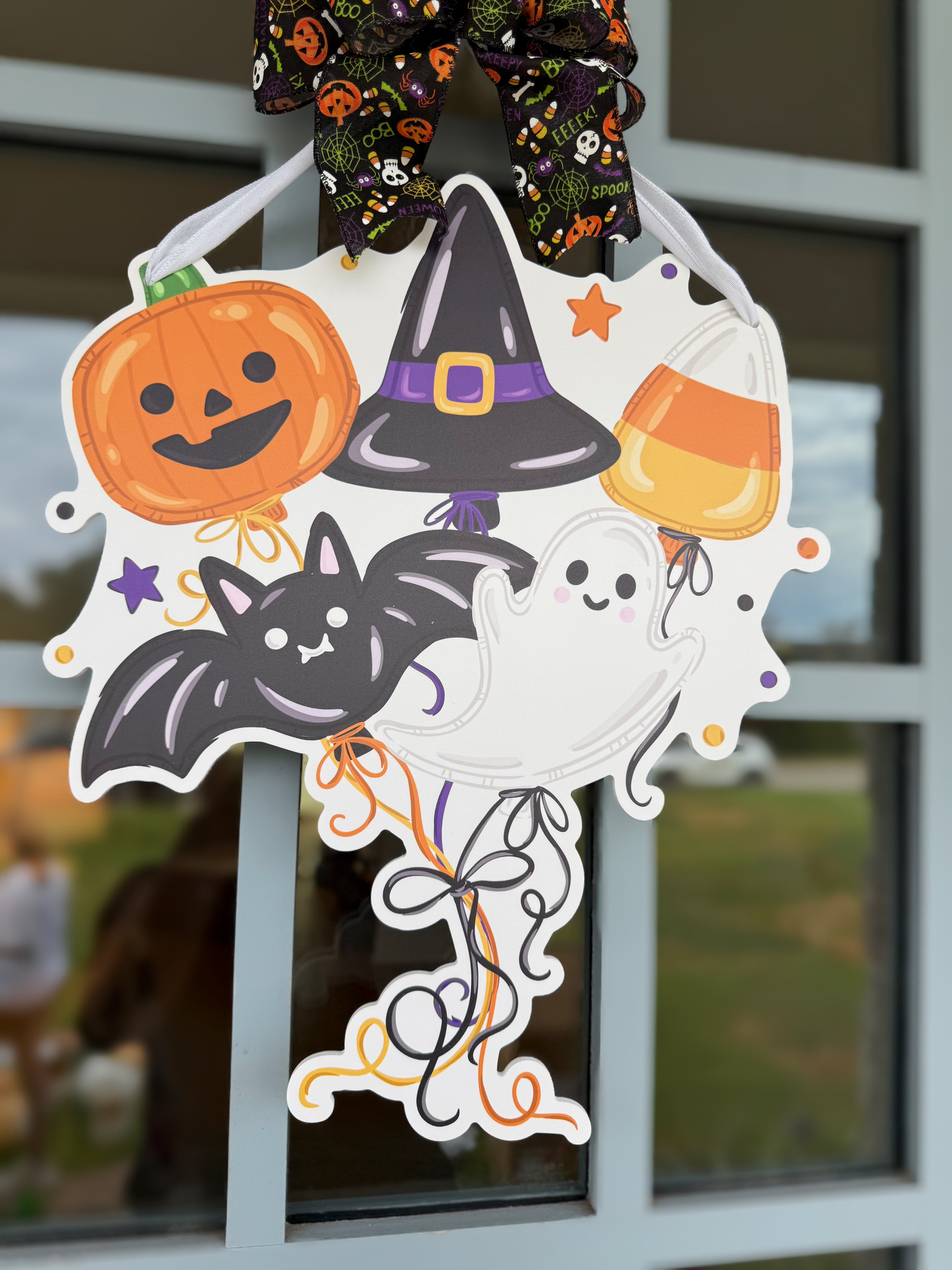 Boo Crew Balloons Door Hanger
