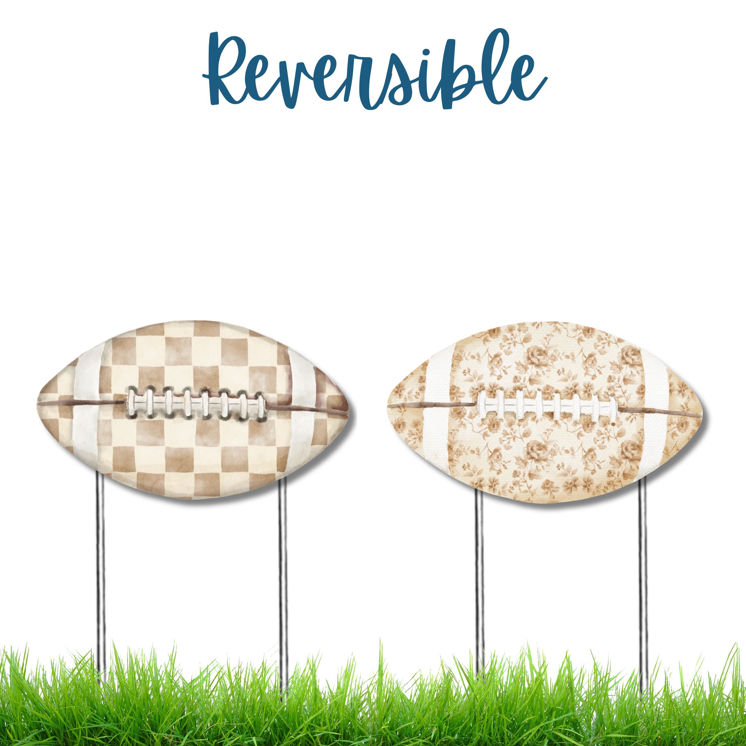 Double Sided Football Garden Stake