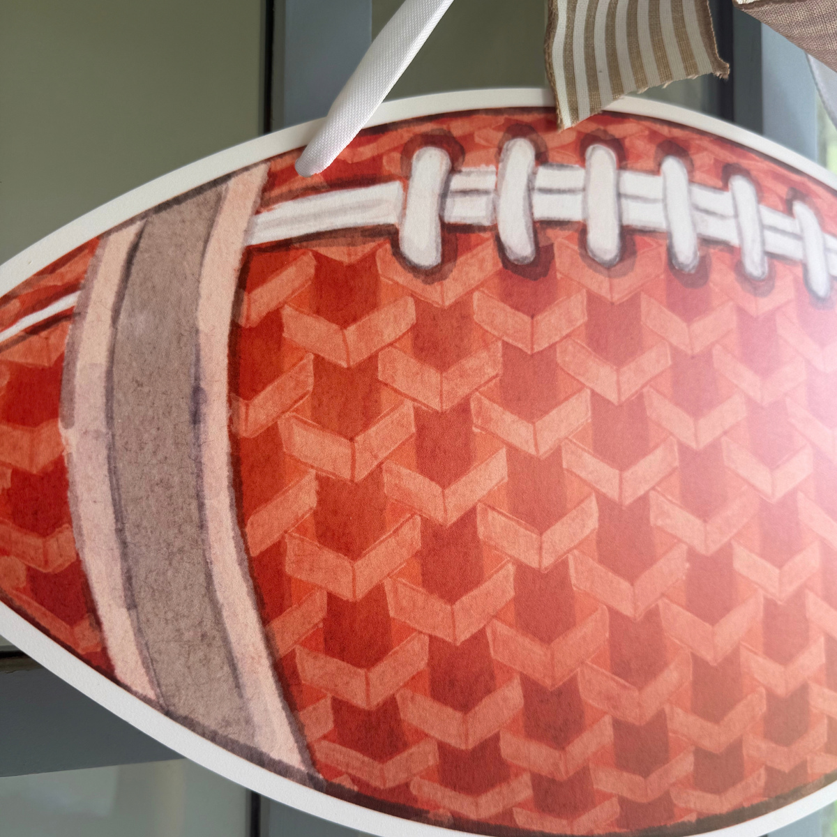 Orange Football Door Hanger