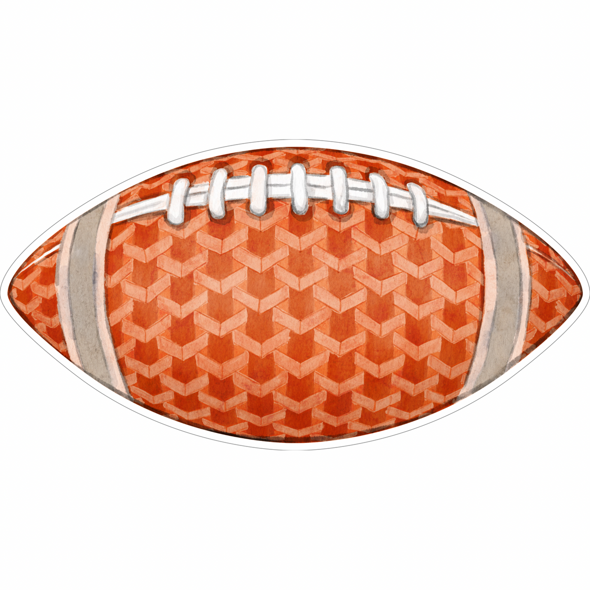 Orange Football Garden Stake