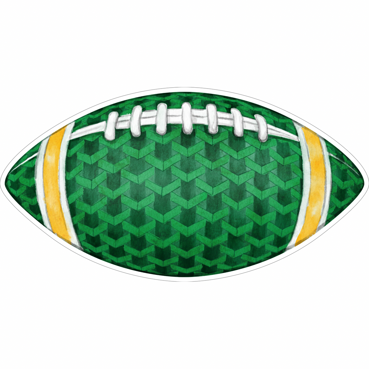 Green & Gold Football Garden Stake