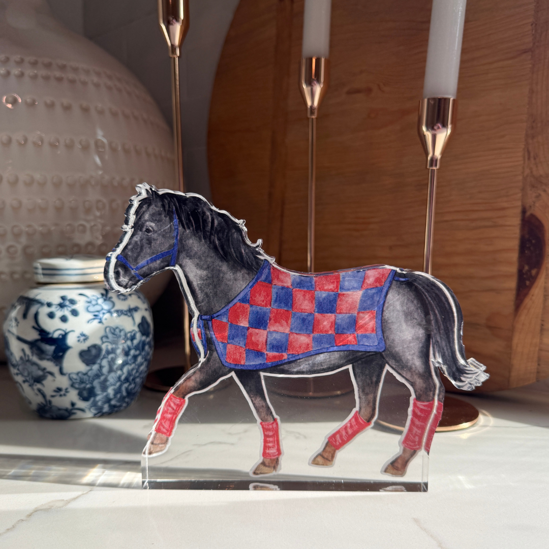 Red & Blue Mustang Acrylic