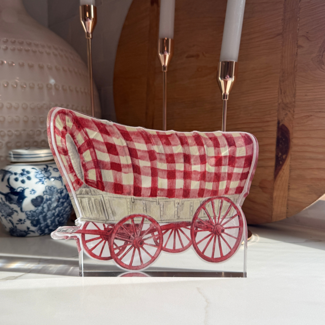 Crimson & Cream Wagon Acrylic