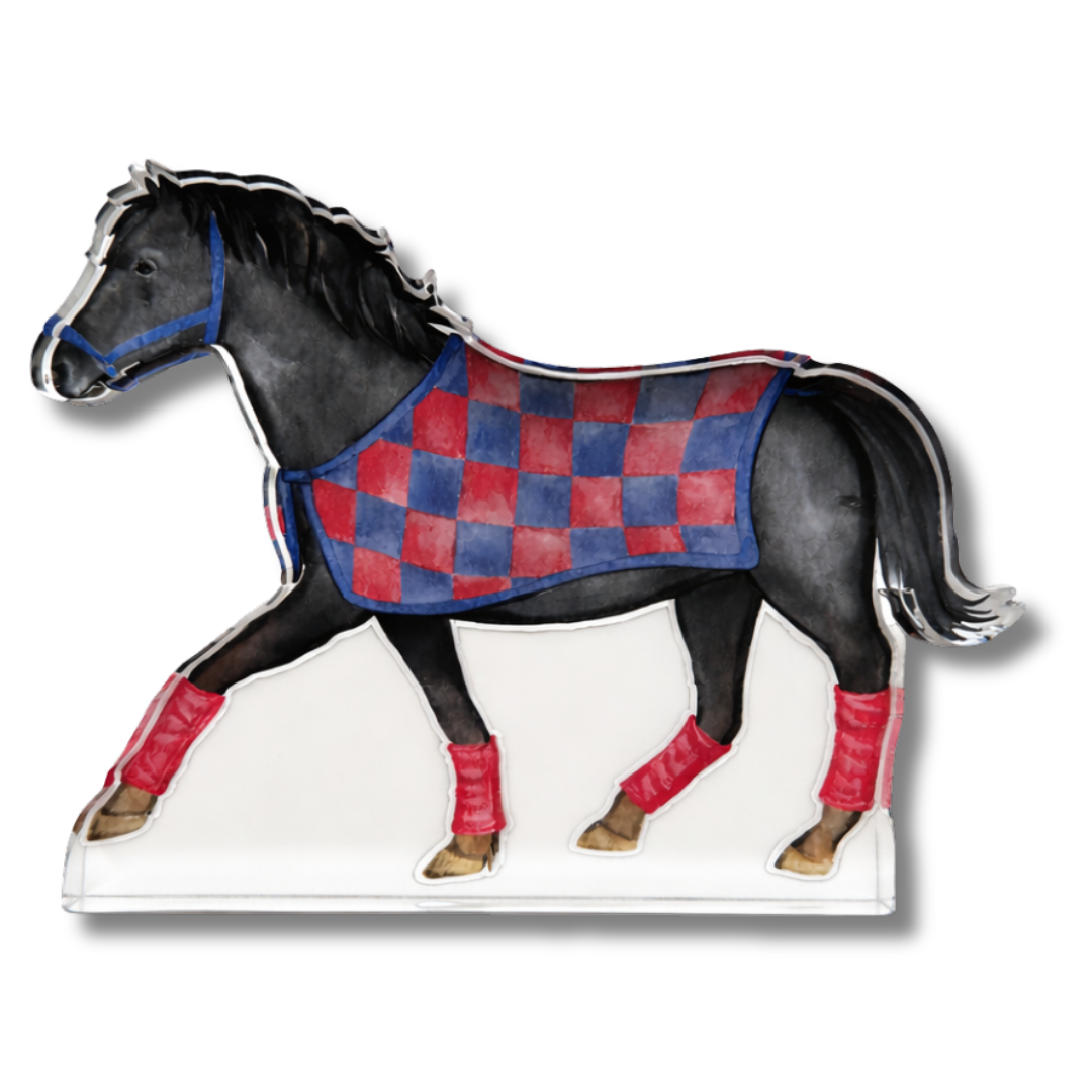 Red & Blue Mustang Acrylic