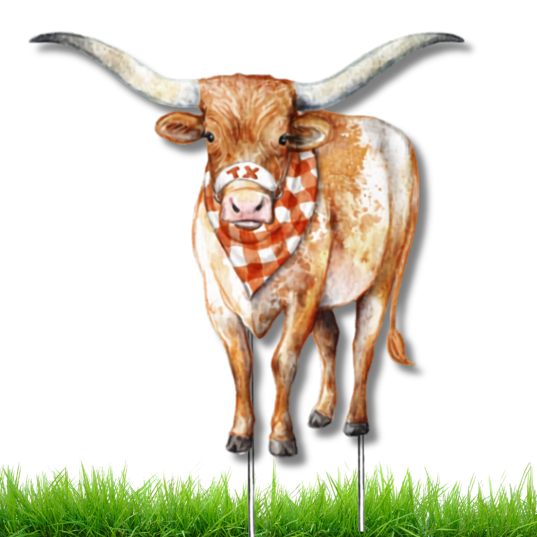 Lonestar Longhorn Garden Stake