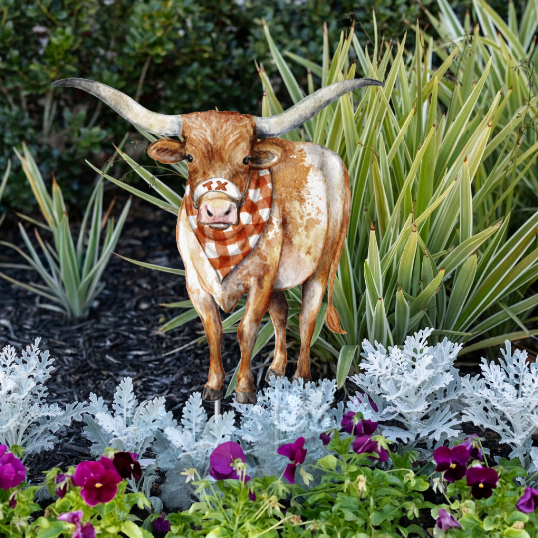 Lonestar Longhorn Garden Stake