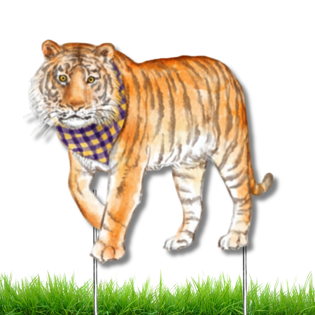 Louisiana Tiger Garden Stake