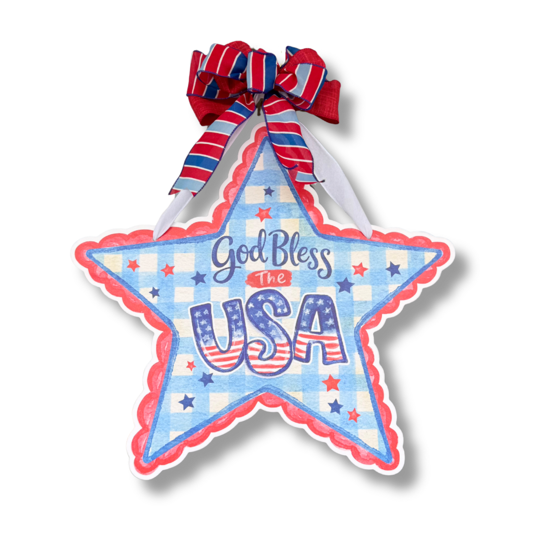 God Bless America Door Hanger