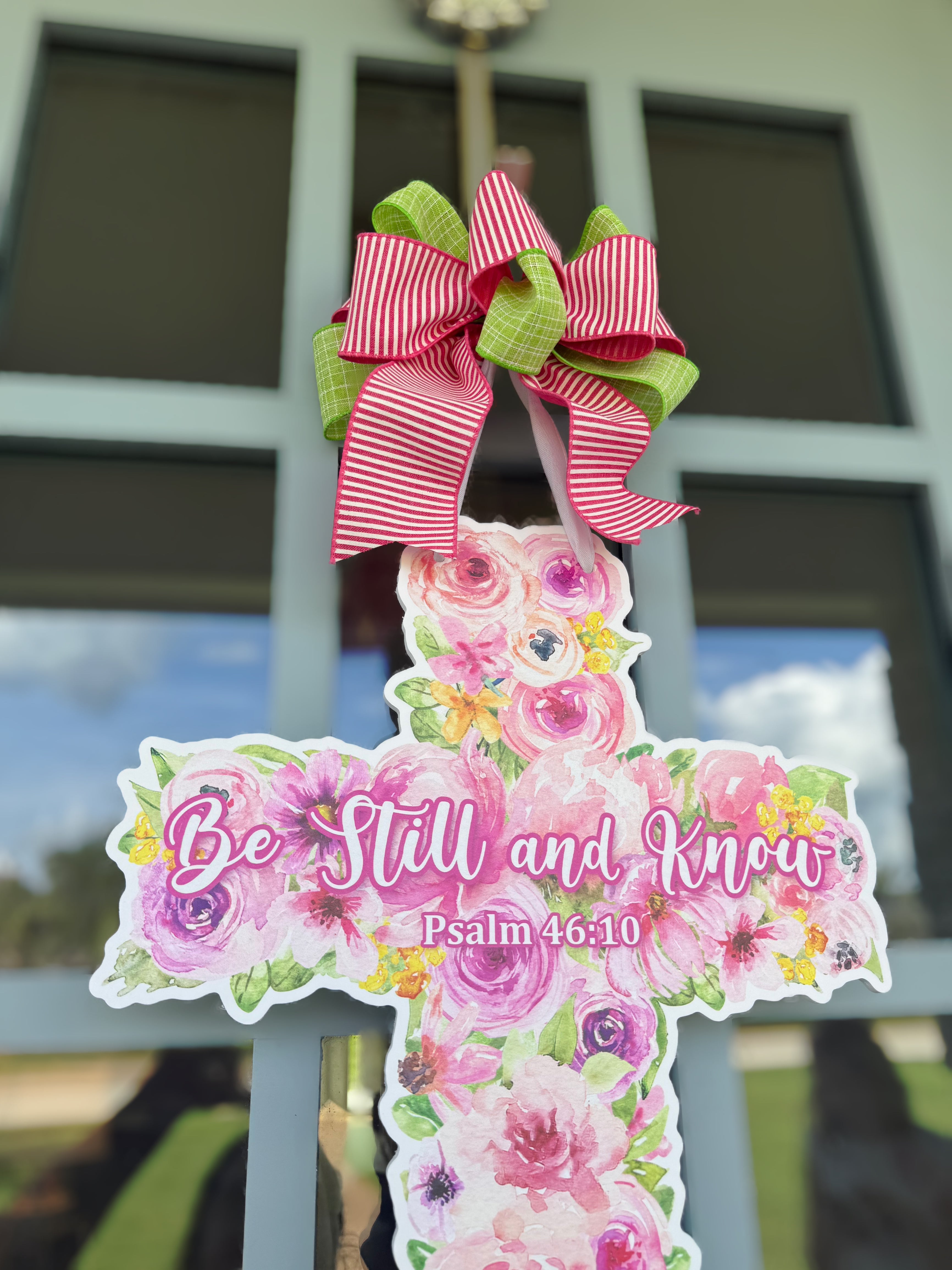 Be Still and Know Cross Door hanger