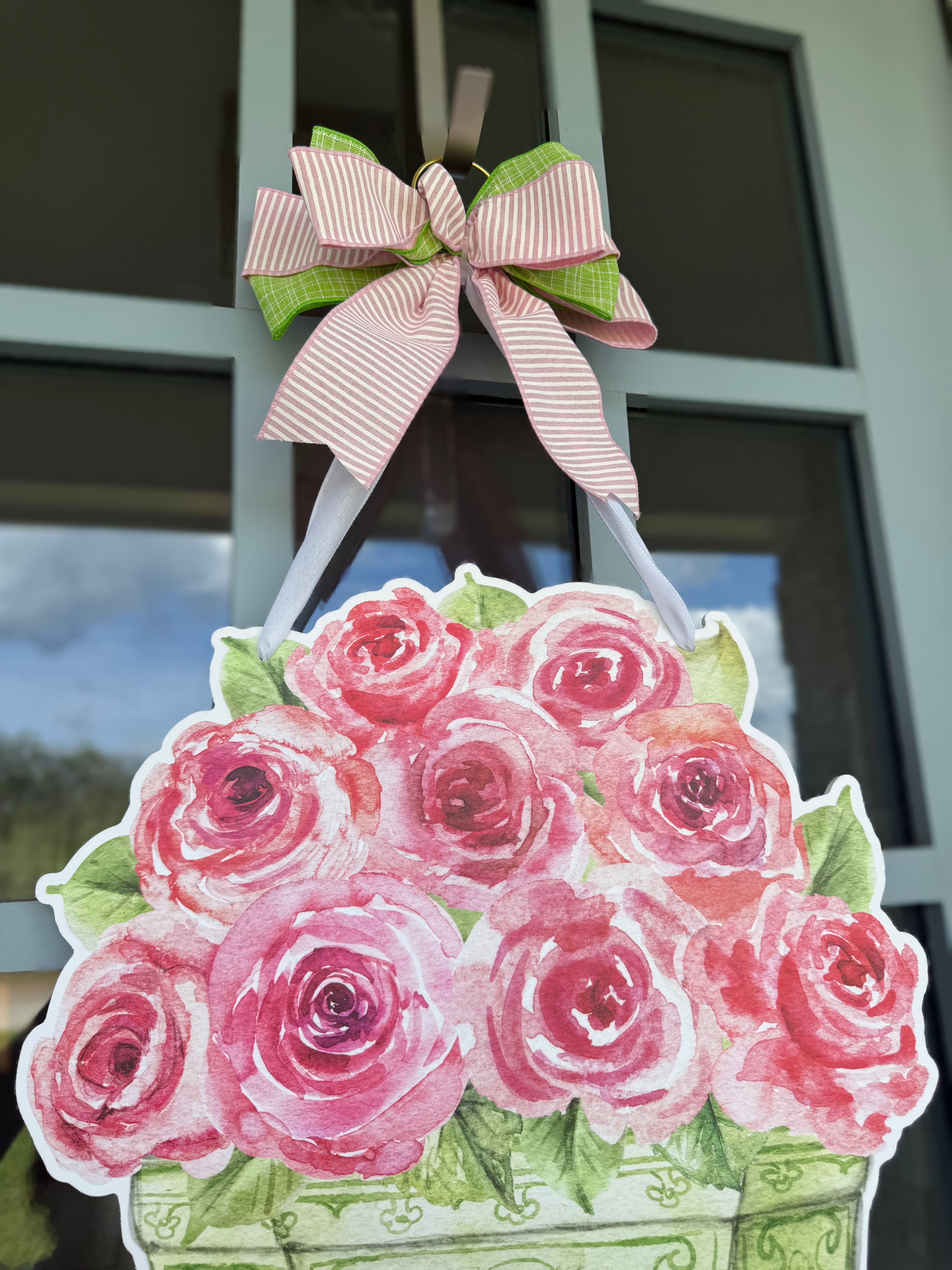 Garden Party Roses Door Hanger