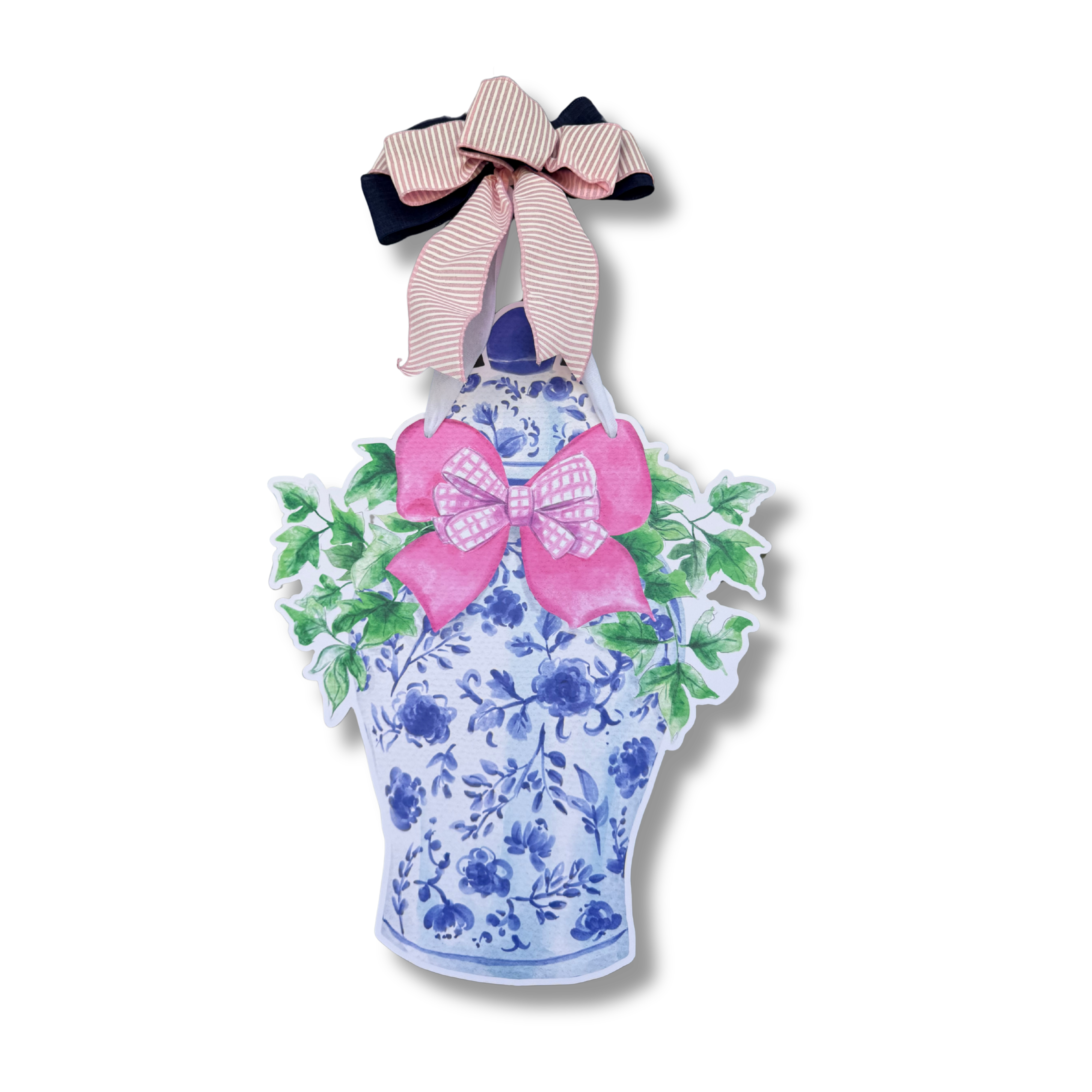 Classic Ginger Jar (Pink) Door Hanger