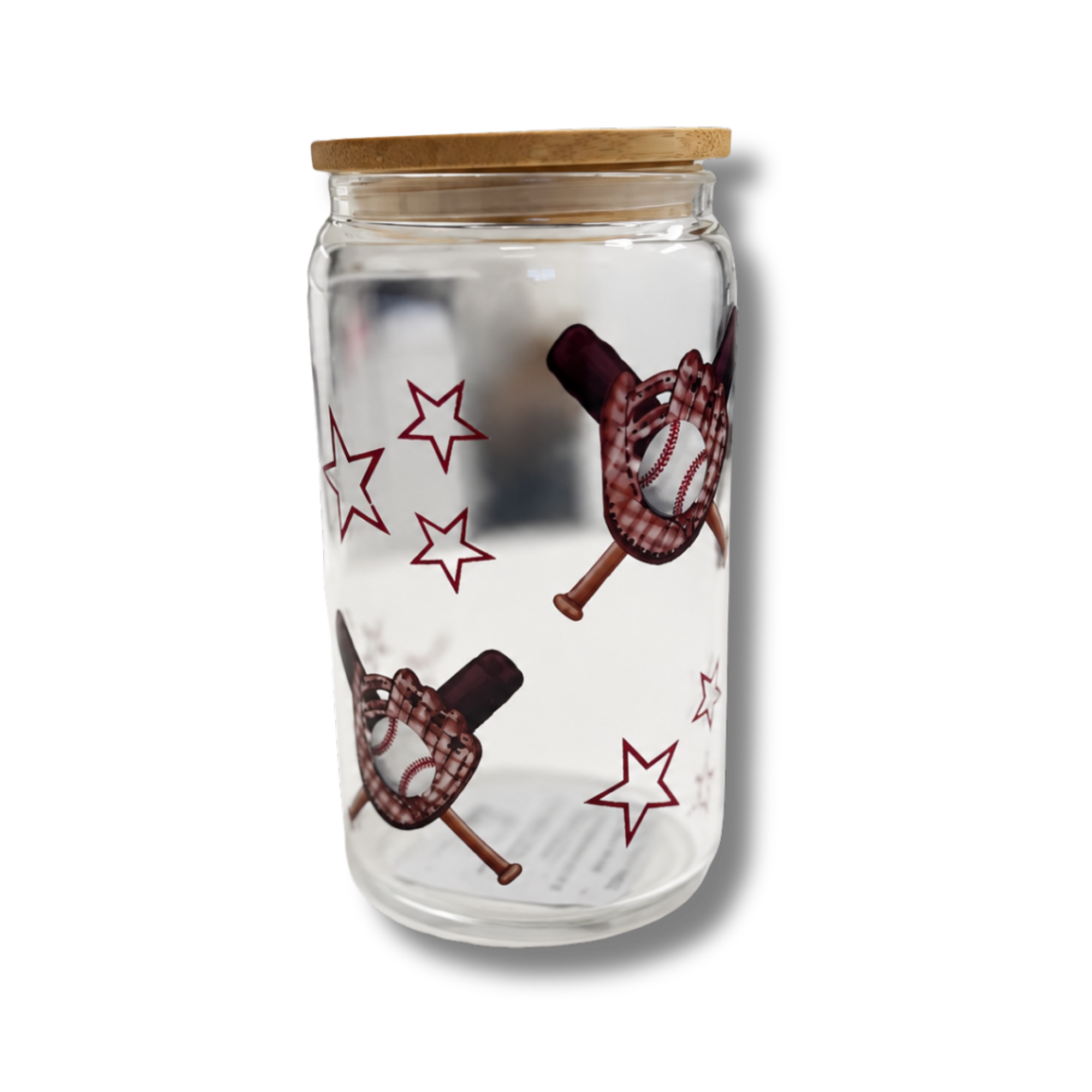 Brown Baseball Iced Coffee Glass (Sale)