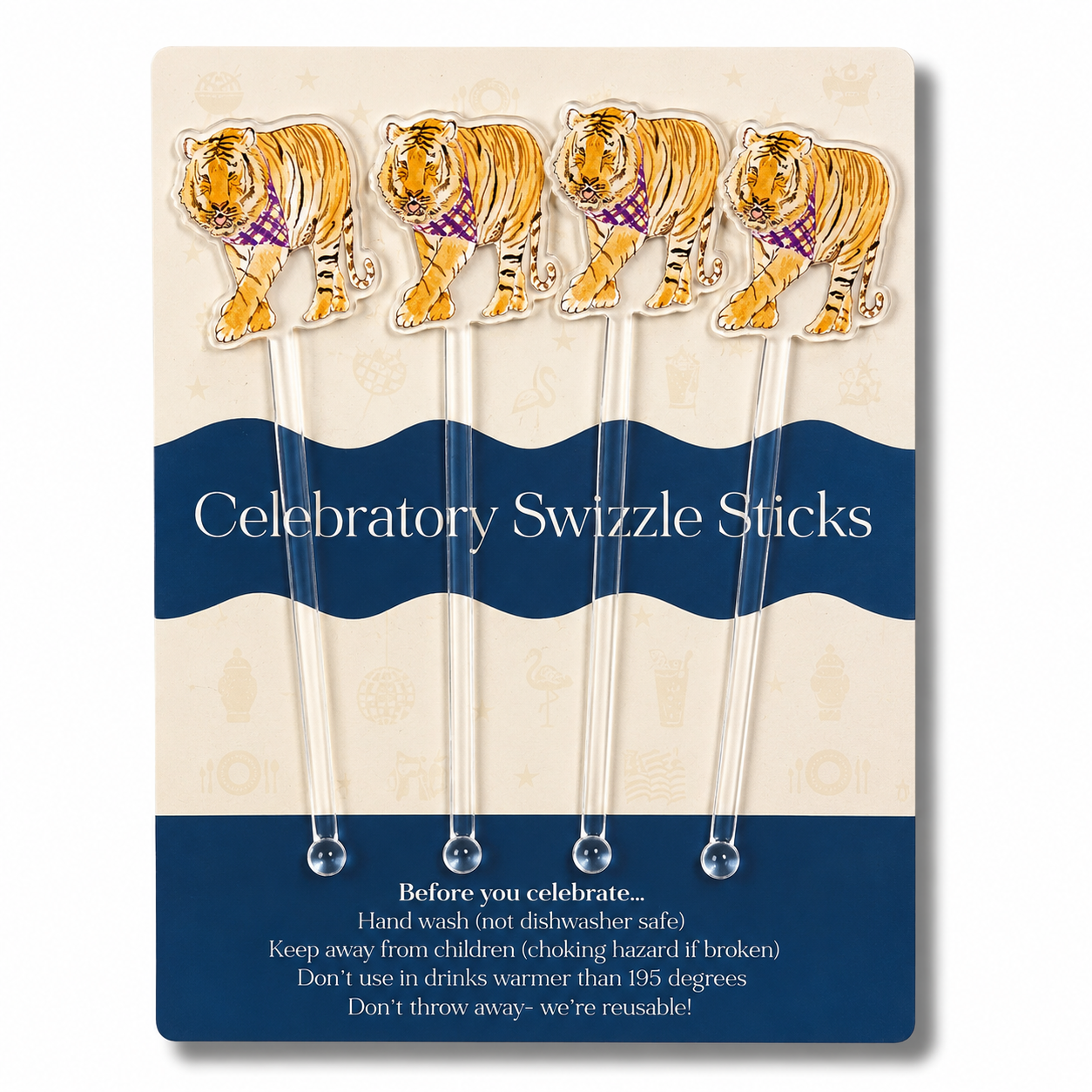 Louisiana Tiger Swizzle Sticks (Sale)