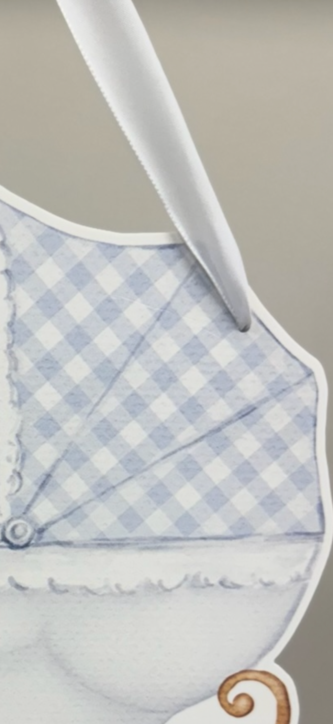 Blue Baby Carriage Door Hanger (Sale)