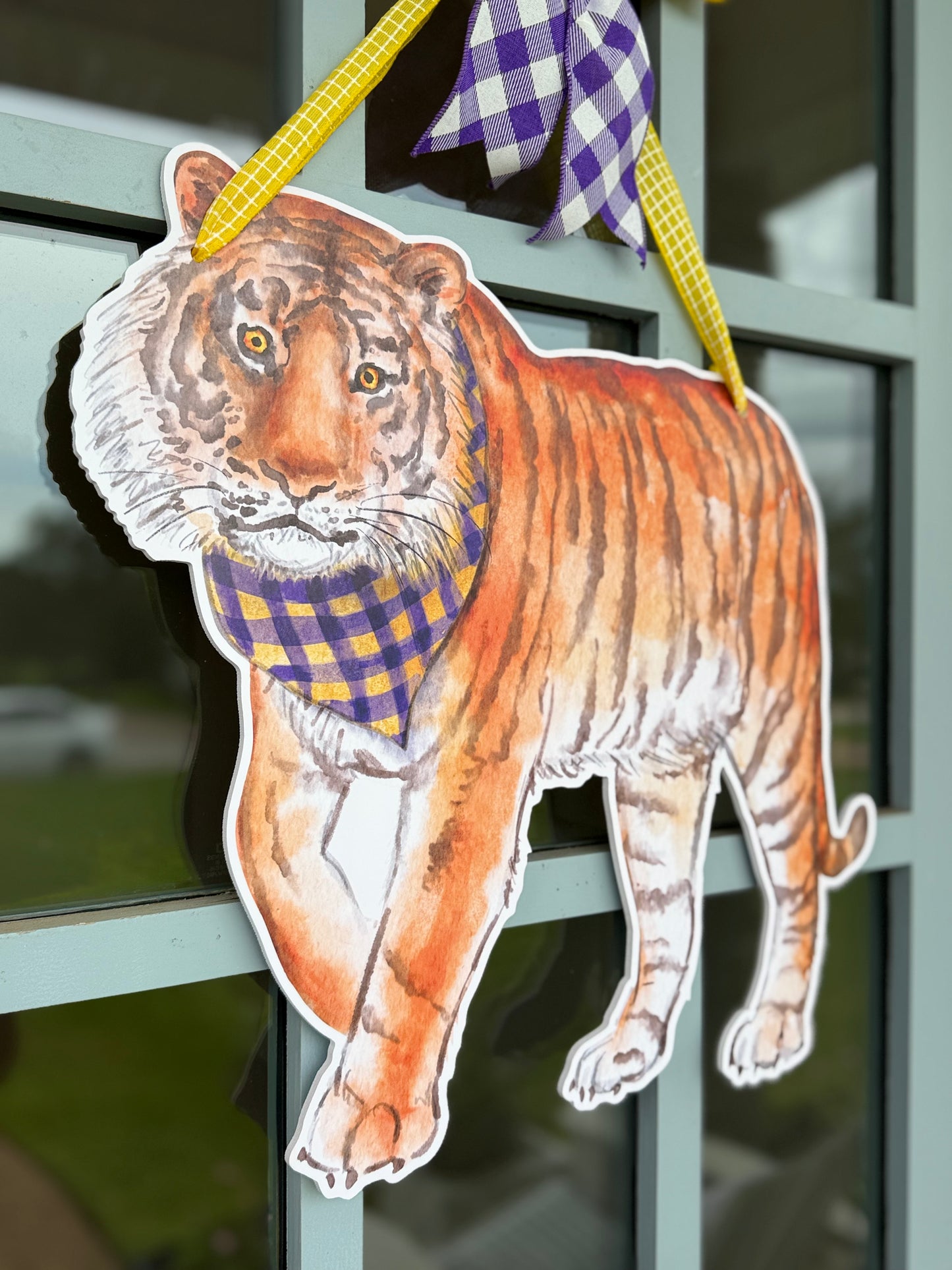 PRE ORDER (Ships 8/31) Louisiana Tiger Door Hanger