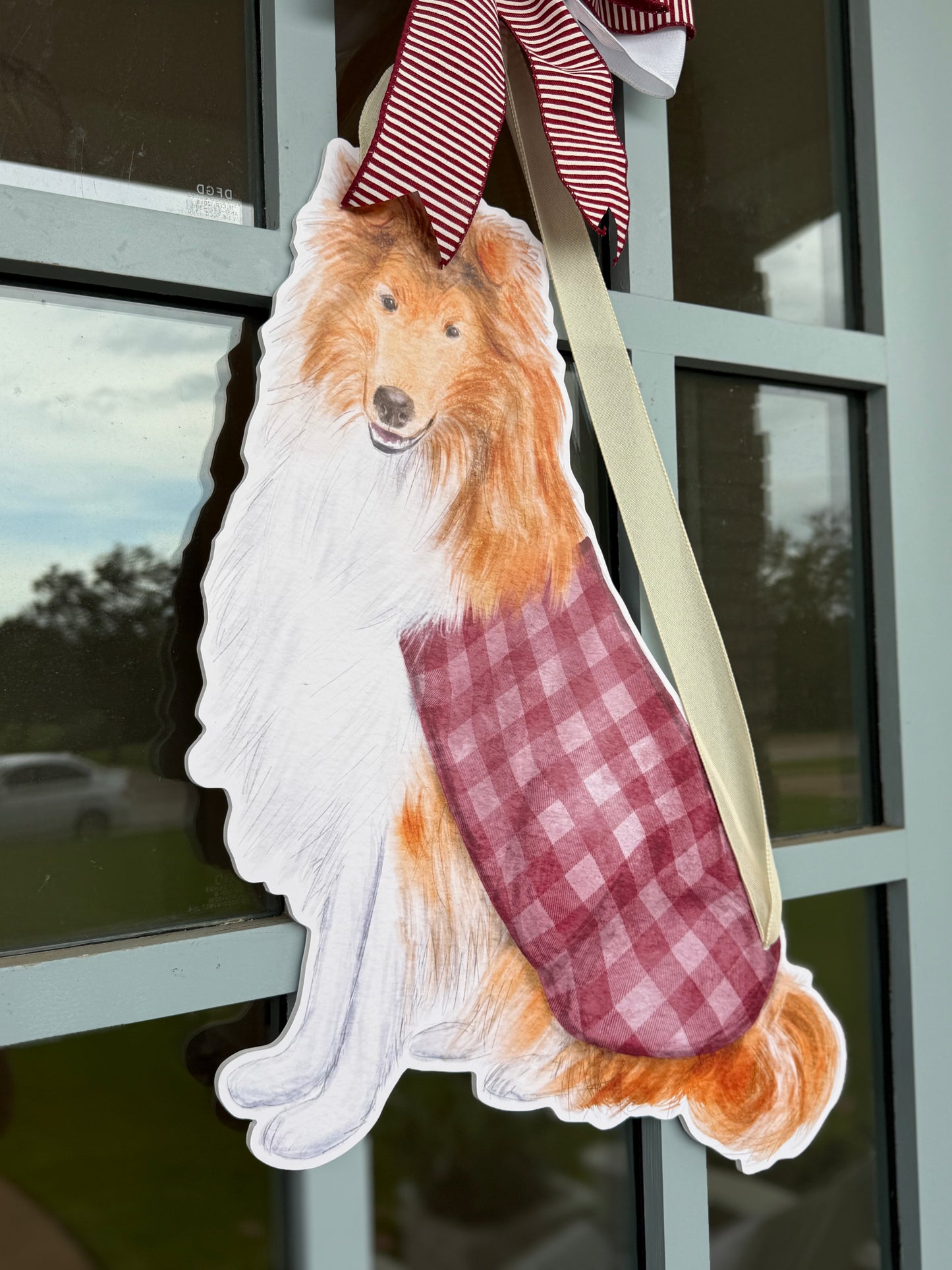 PRE ORDER (Ships 8/31) Her Majesty, Maroon Door Hanger