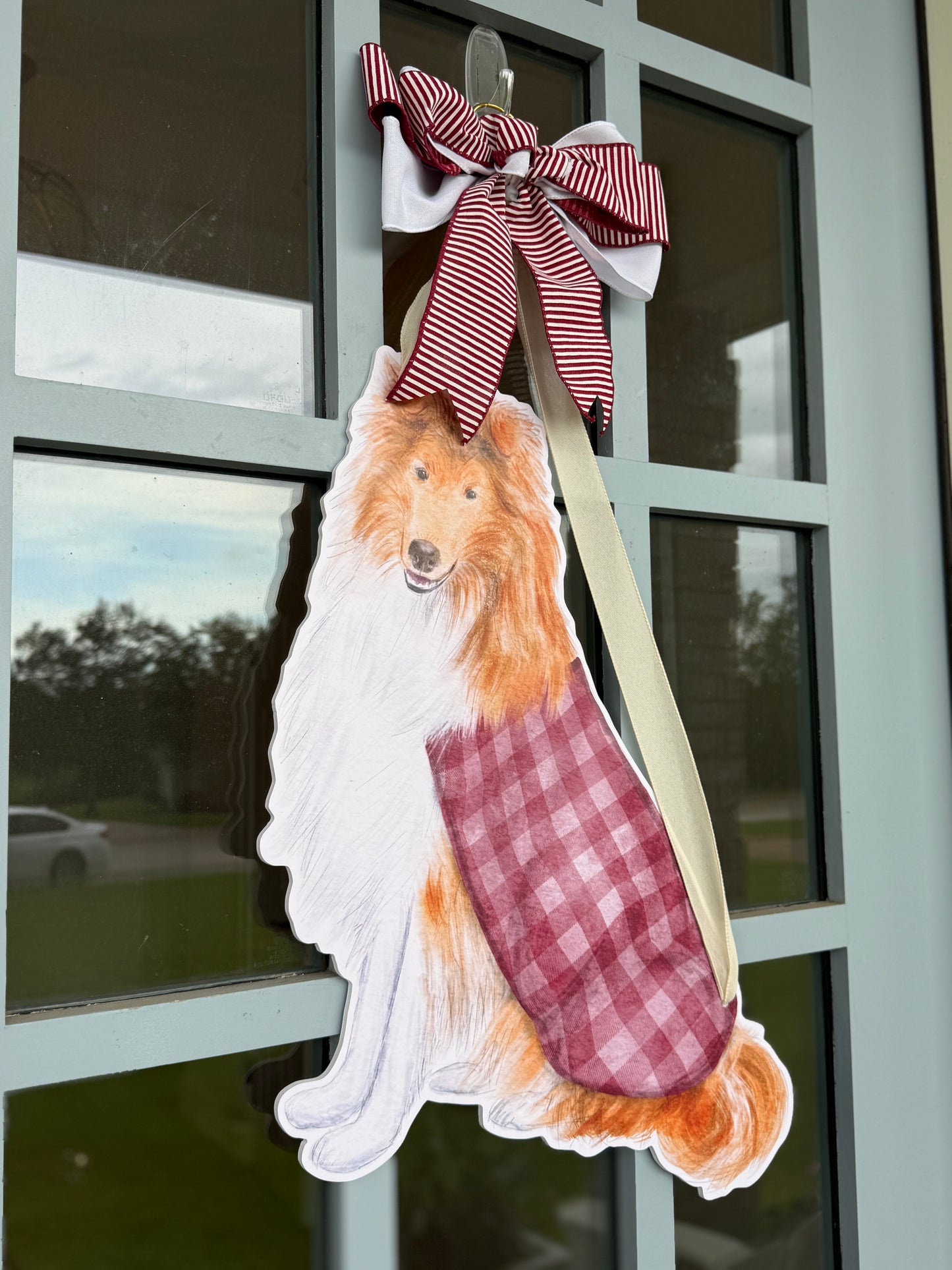 PRE ORDER (Ships 8/31) Her Majesty, Maroon Door Hanger
