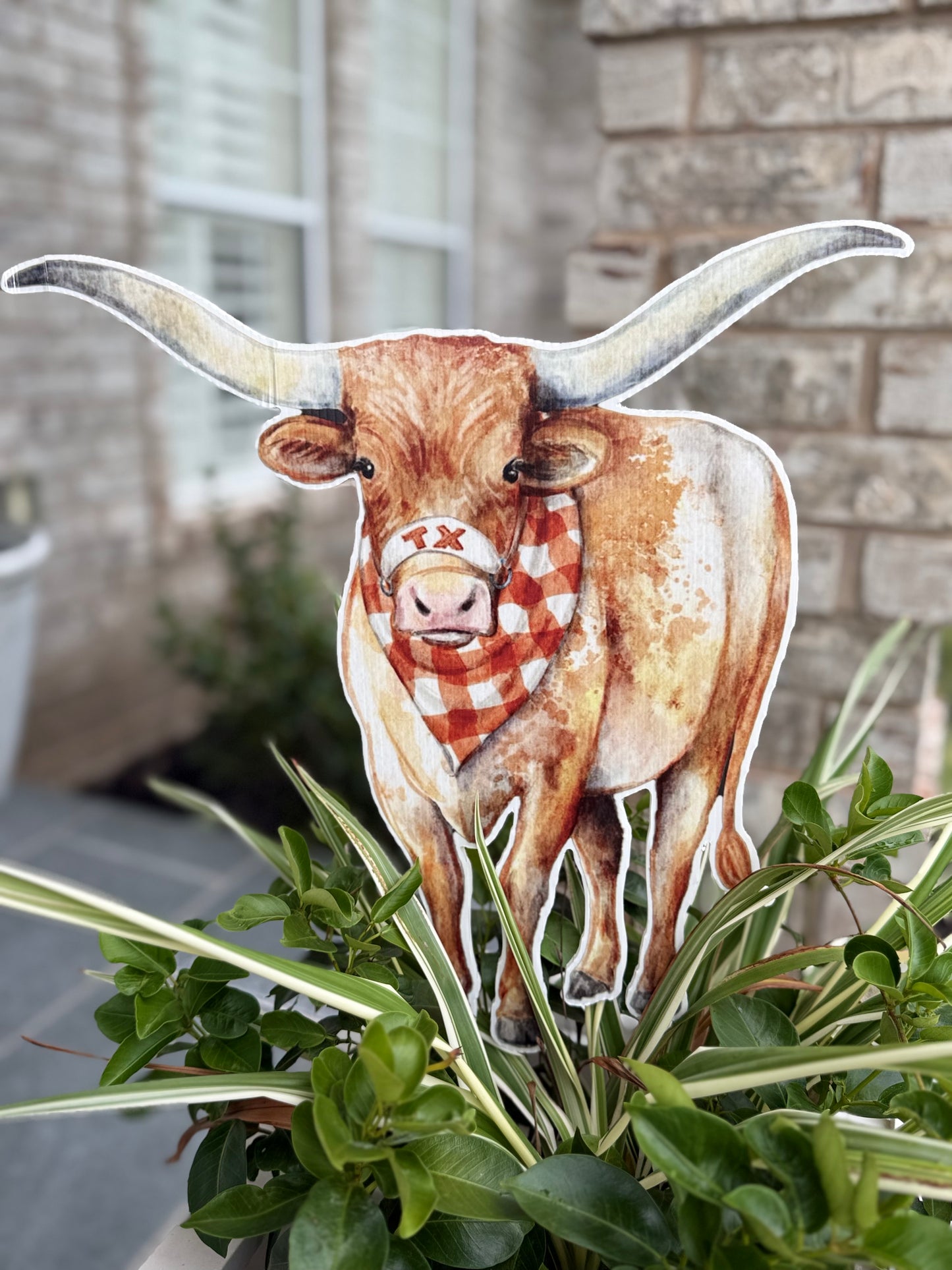 PRE ORDER (Ships 8/31) Lonestar Longhorn Garden Stake