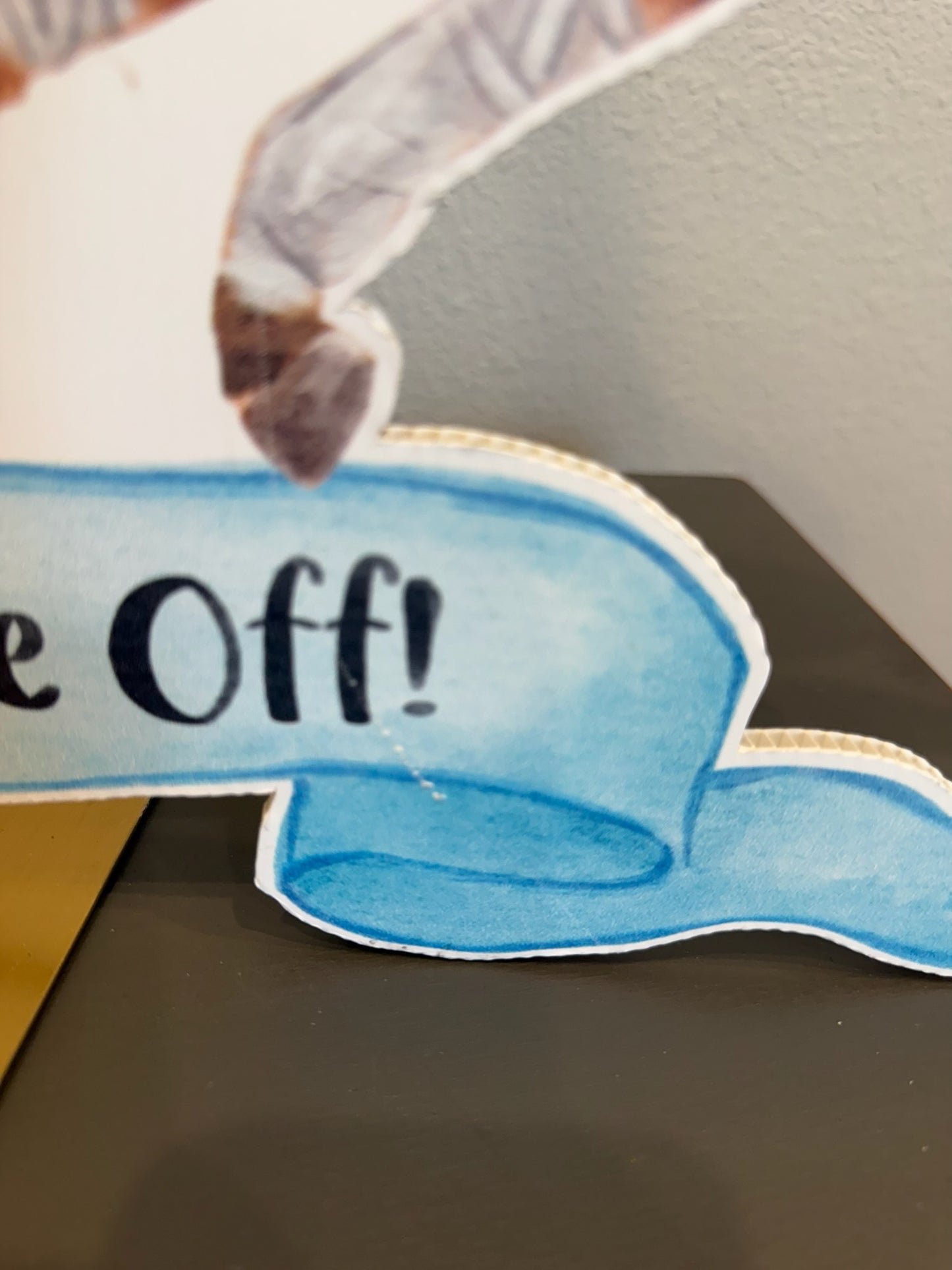 “And they’re off” Blue Garden Stake (Warehouse Sale)