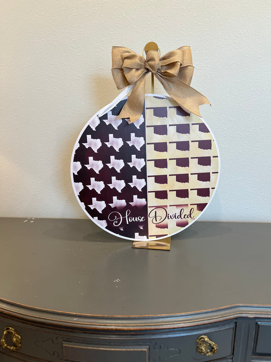 House Divided (TX and OK) Door Hanger (Warehouse Sale)
