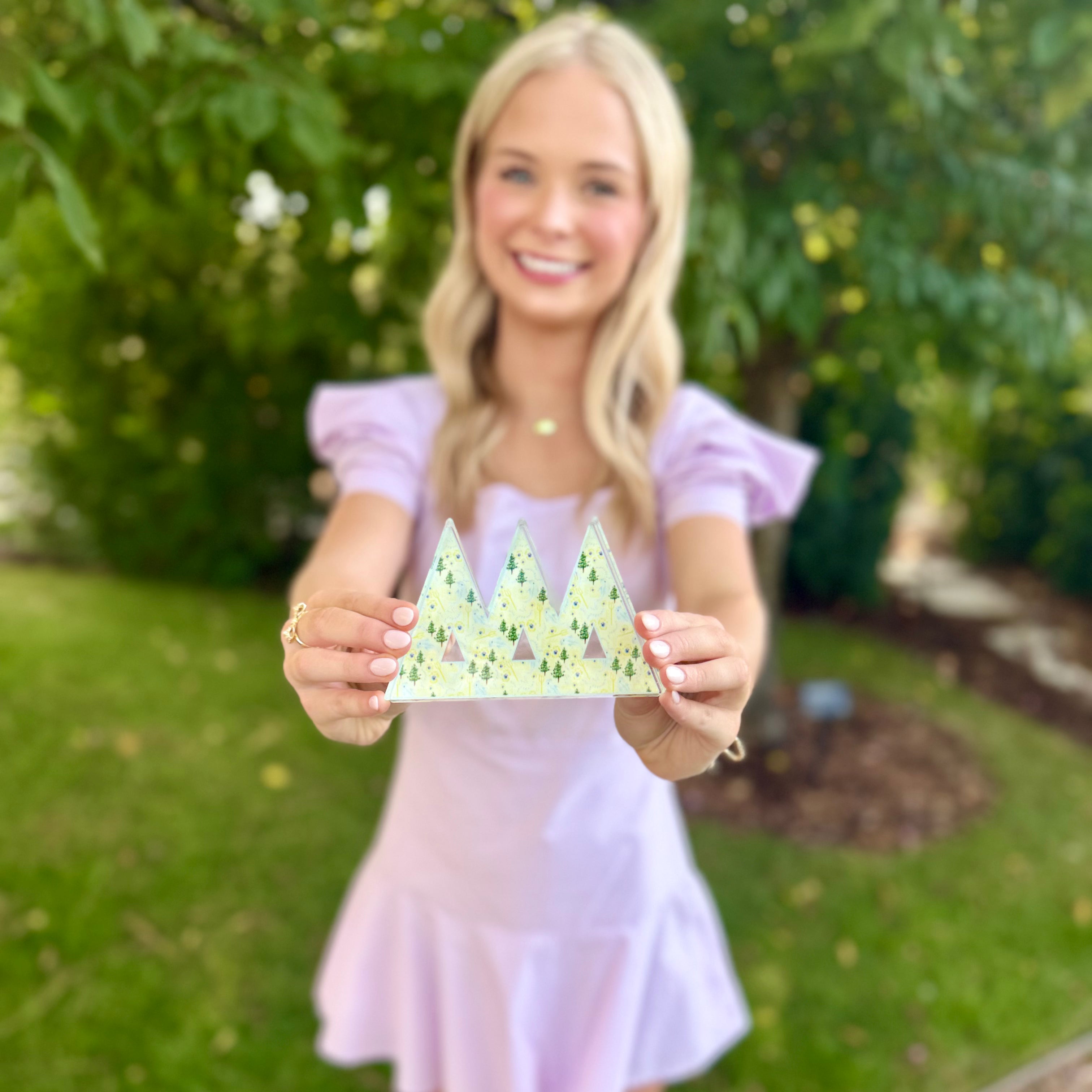 Tri Delta Acrylic Shelf Decor