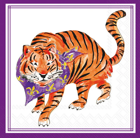 PRE ORDER (Ships 8/31) Louisiana Tiger Cocktail Napkins