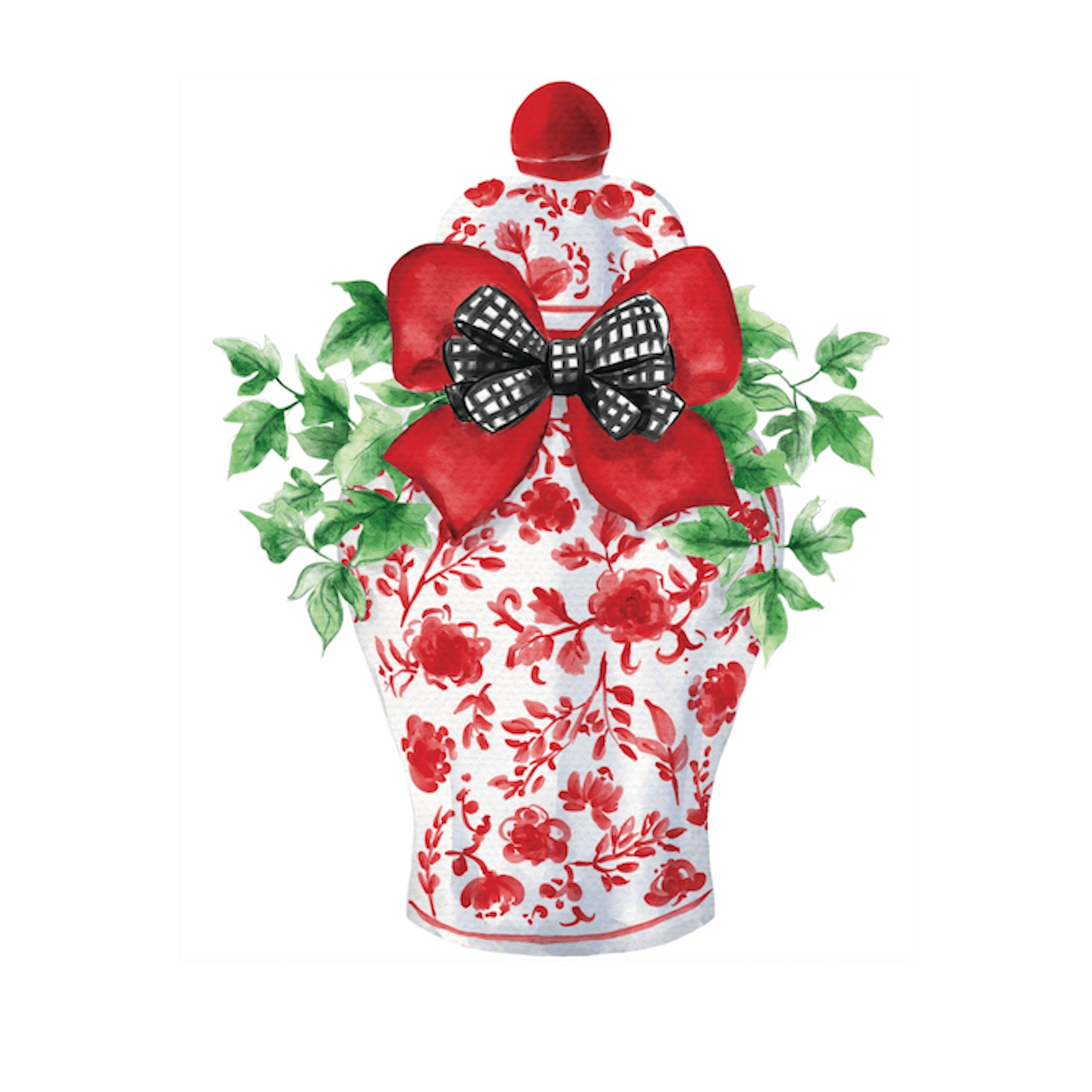 Classic Ginger Jar (Red & Black)- Door Hanger (Sale)