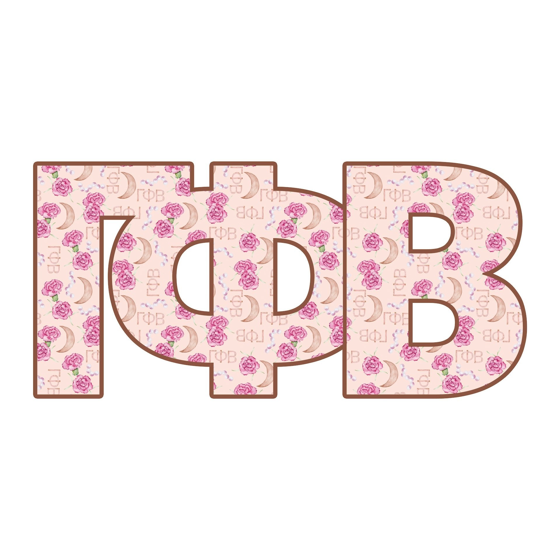 Gamma Phi Beta Acrylic Shelf Decor