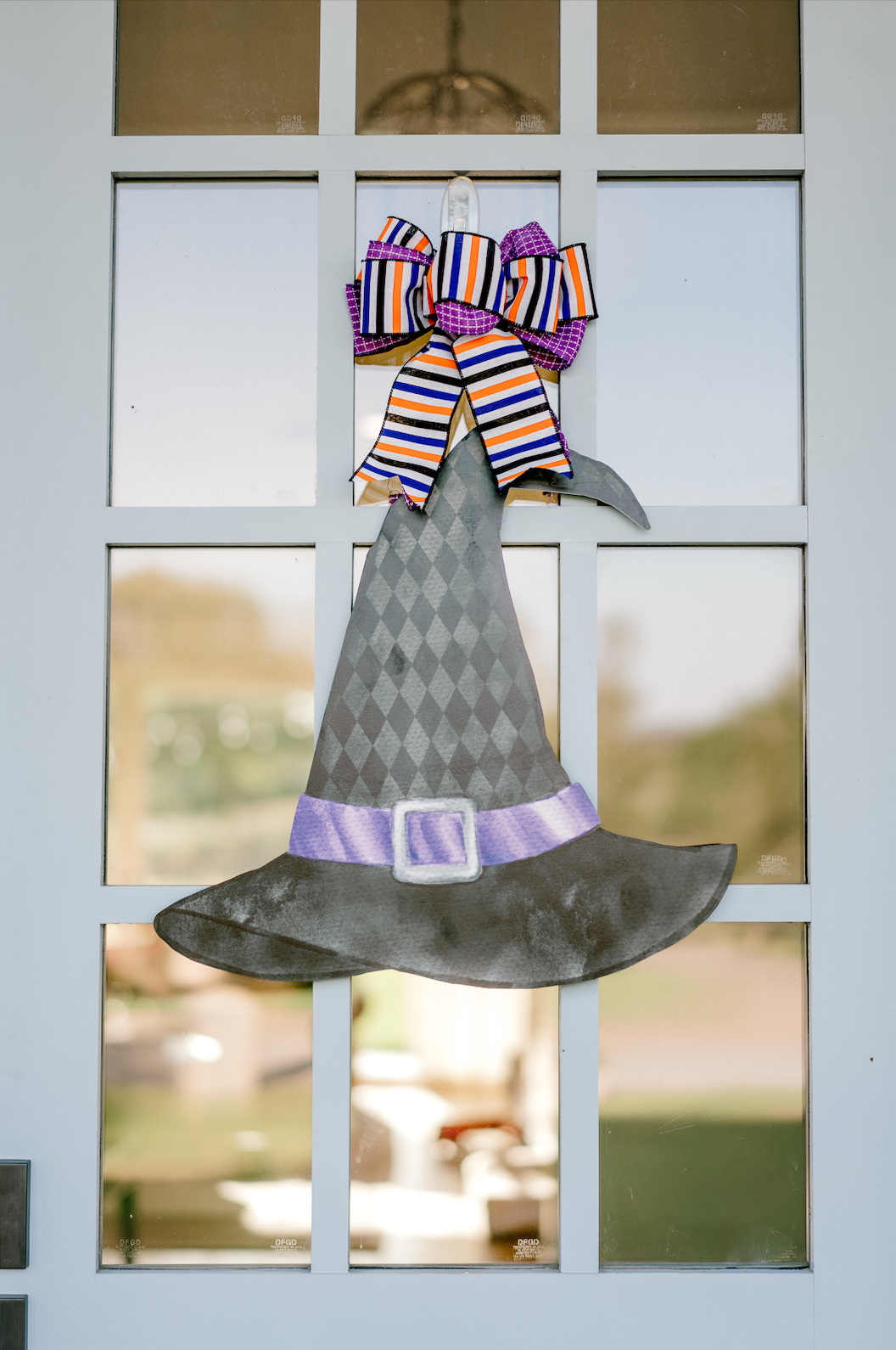 Harlequin Witch Hat- Door Hanger