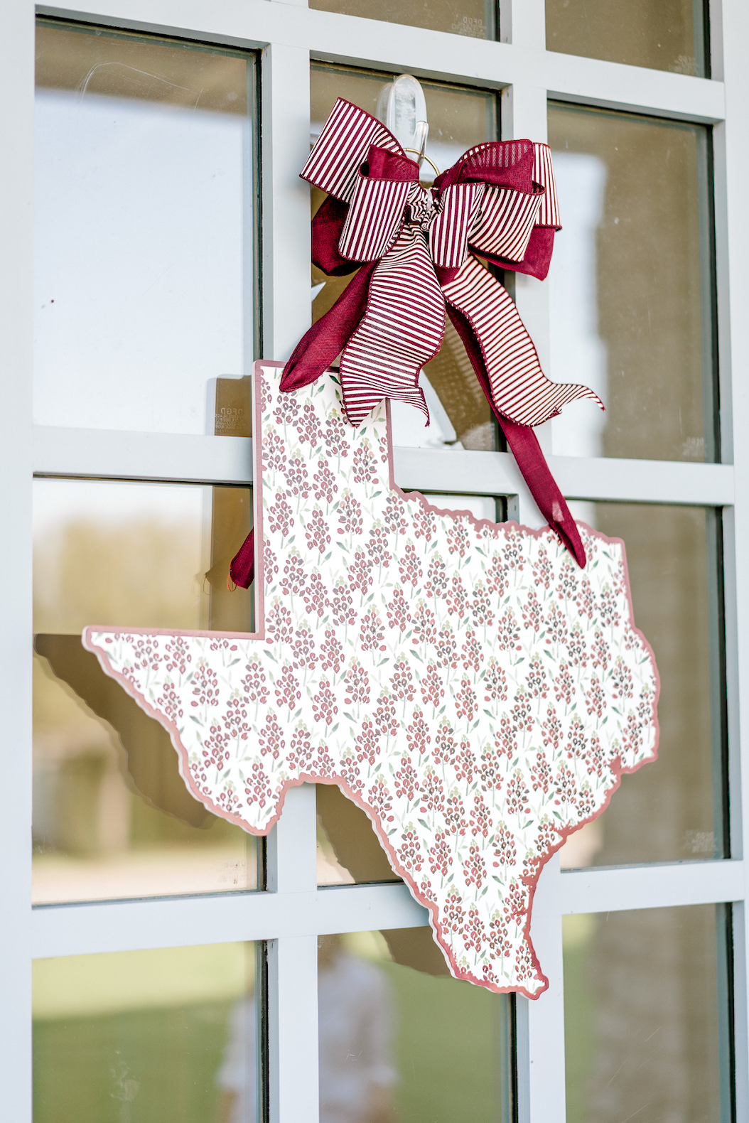 Texas Bluebonnets (Maroon)- Door Hanger
