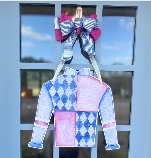 Racing Silk (Pink)- Door Hanger