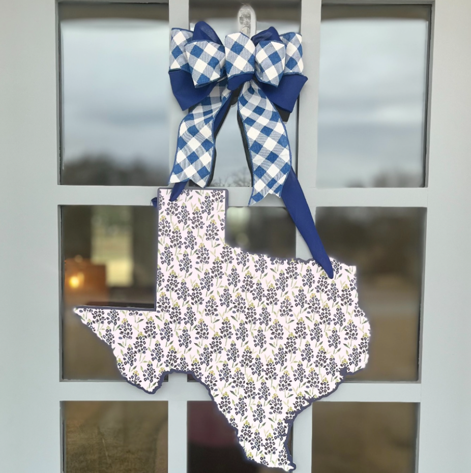 Lone Star Bluebonnets- Door Hanger