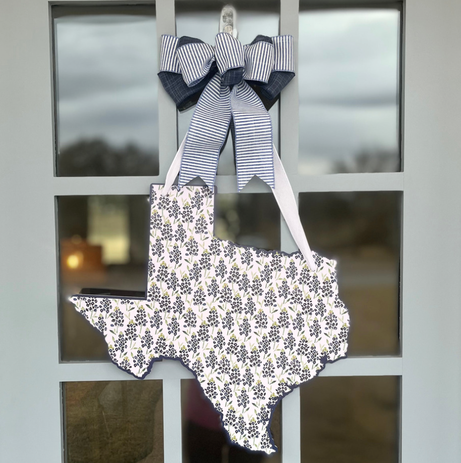 Lone Star Bluebonnets- Door Hanger