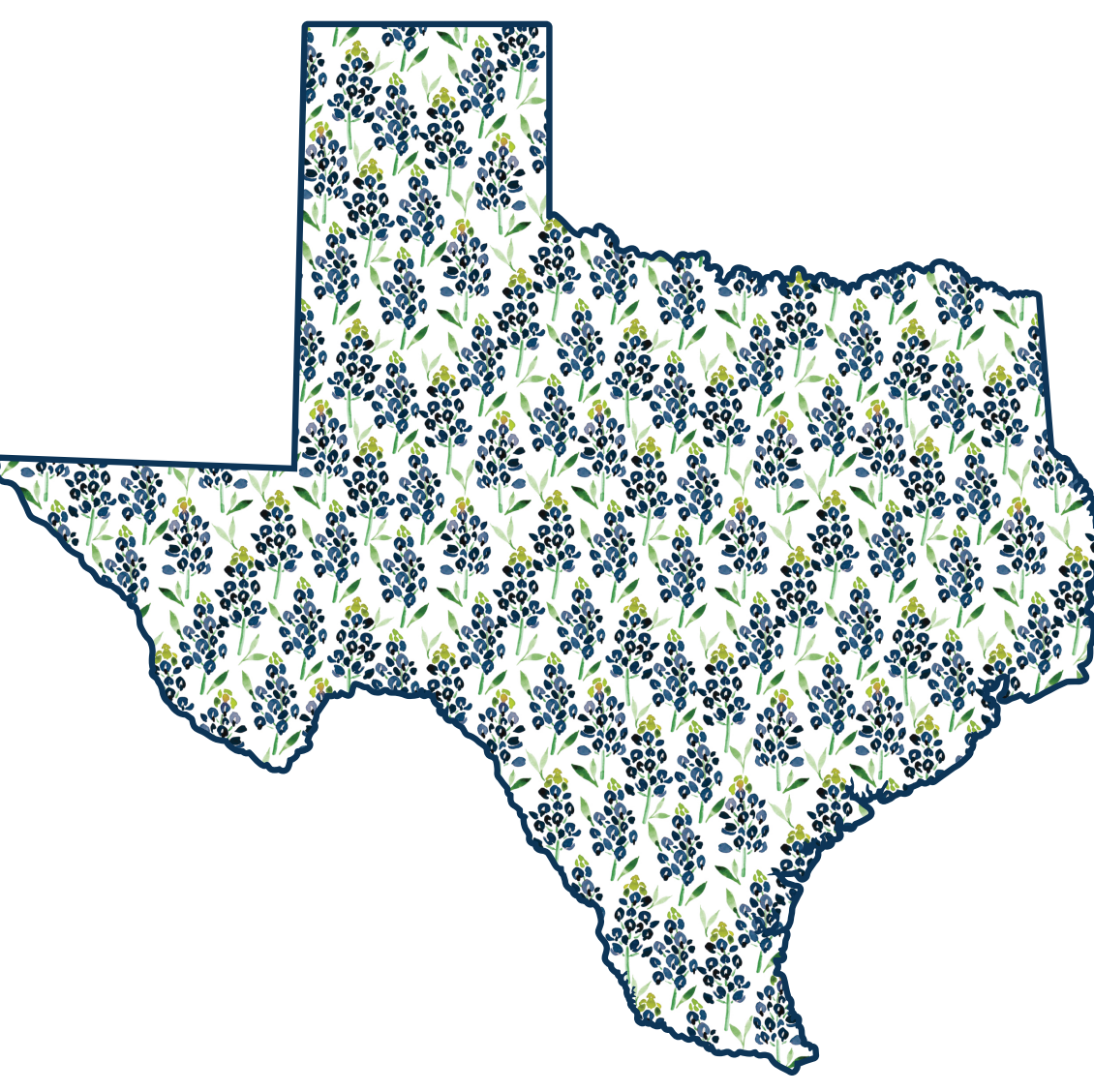 Lone Star Bluebonnets- Door Hanger