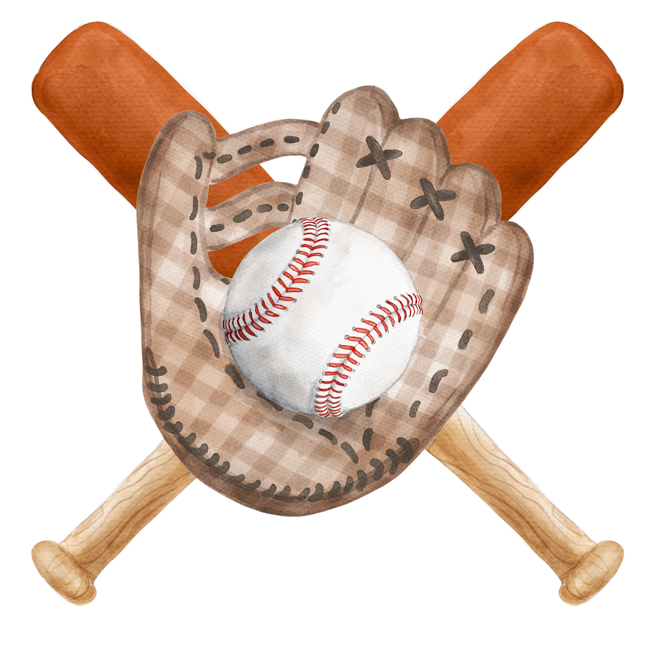 Play Ball (Burnt Orange)- Door Hanger