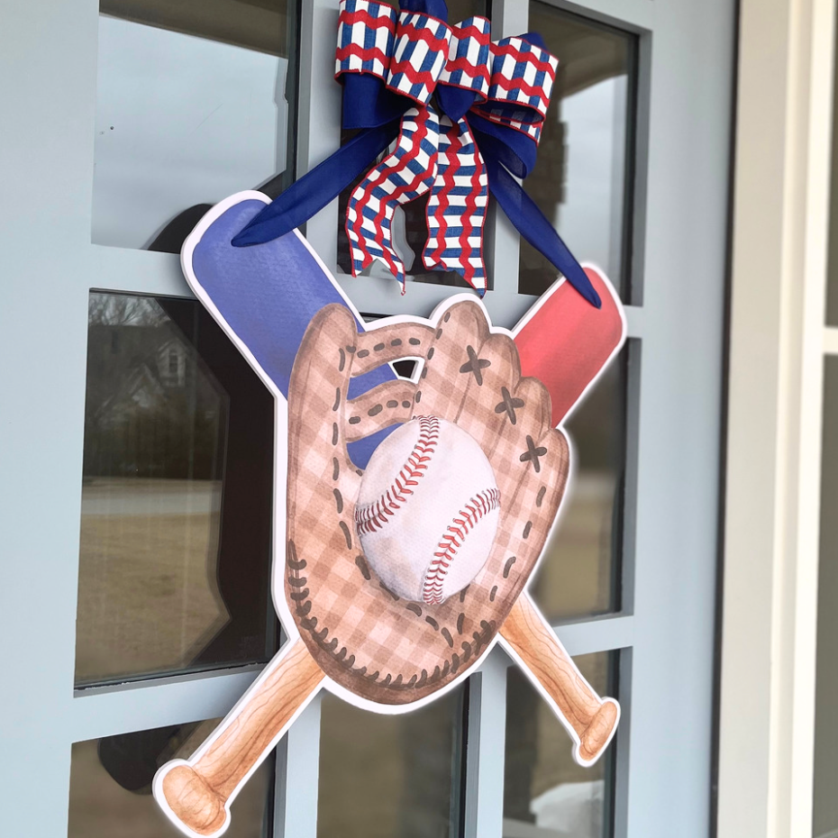 Play Ball (Blue and Red)- Door Hanger