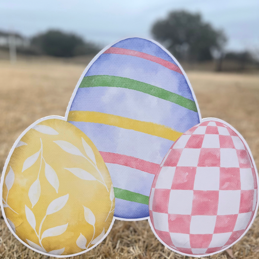 Watercolor Egg Trio- Pot/Garden Stakes