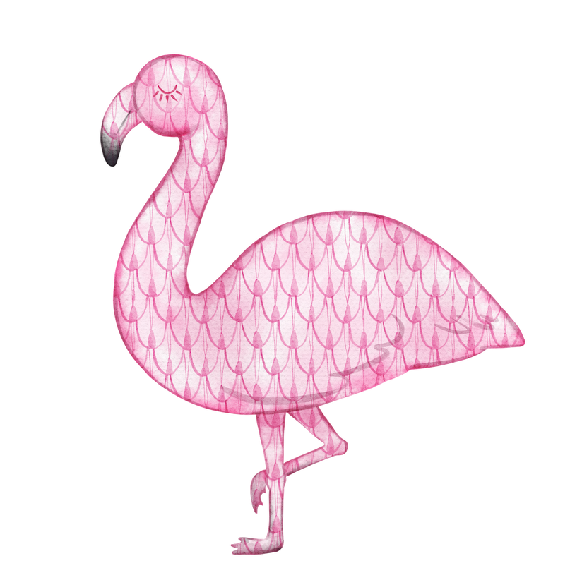 Pretty in Pink Flamingo- Door Hanger