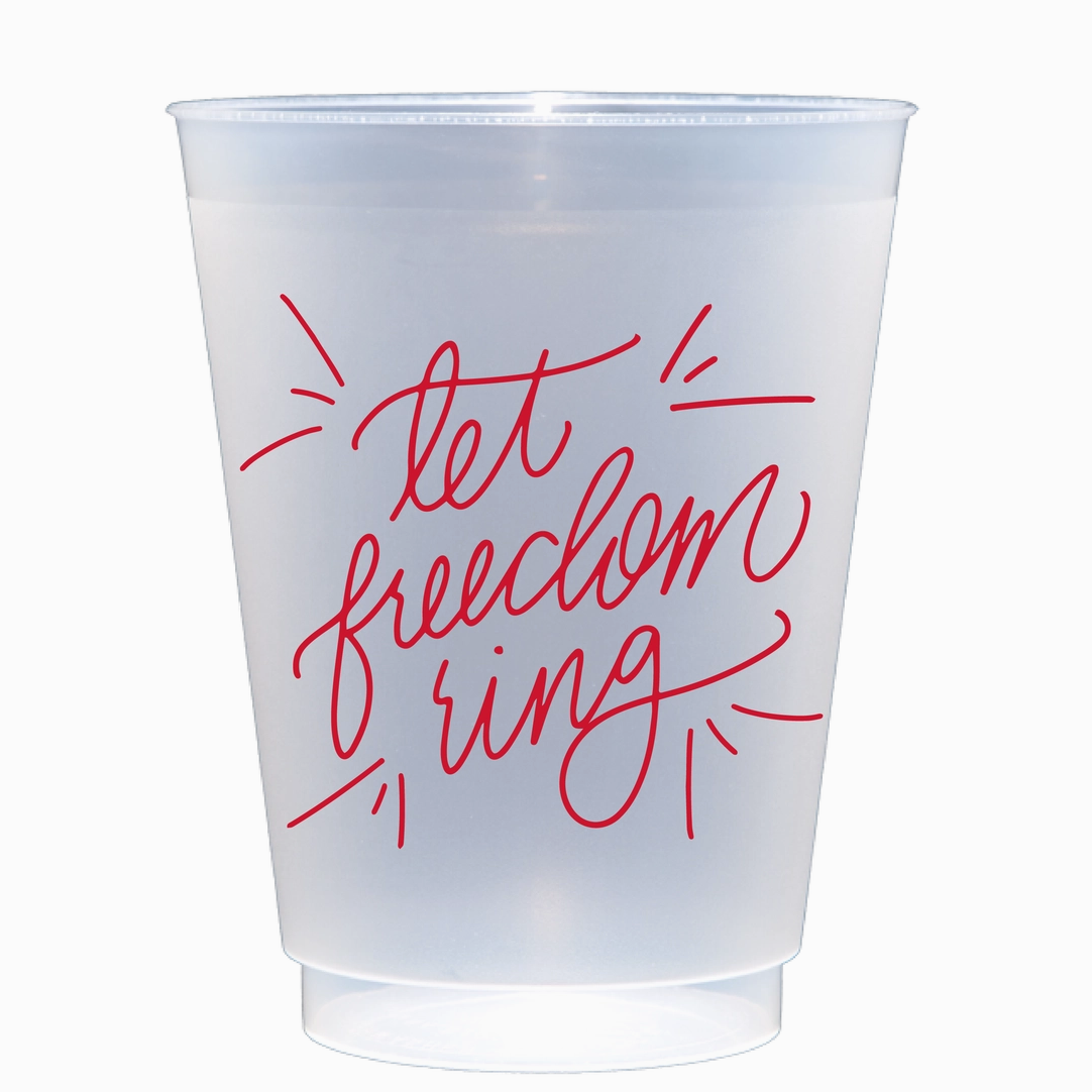 Let Freedom Ring | July 4th Frosted Acrylic 16 oz Cup