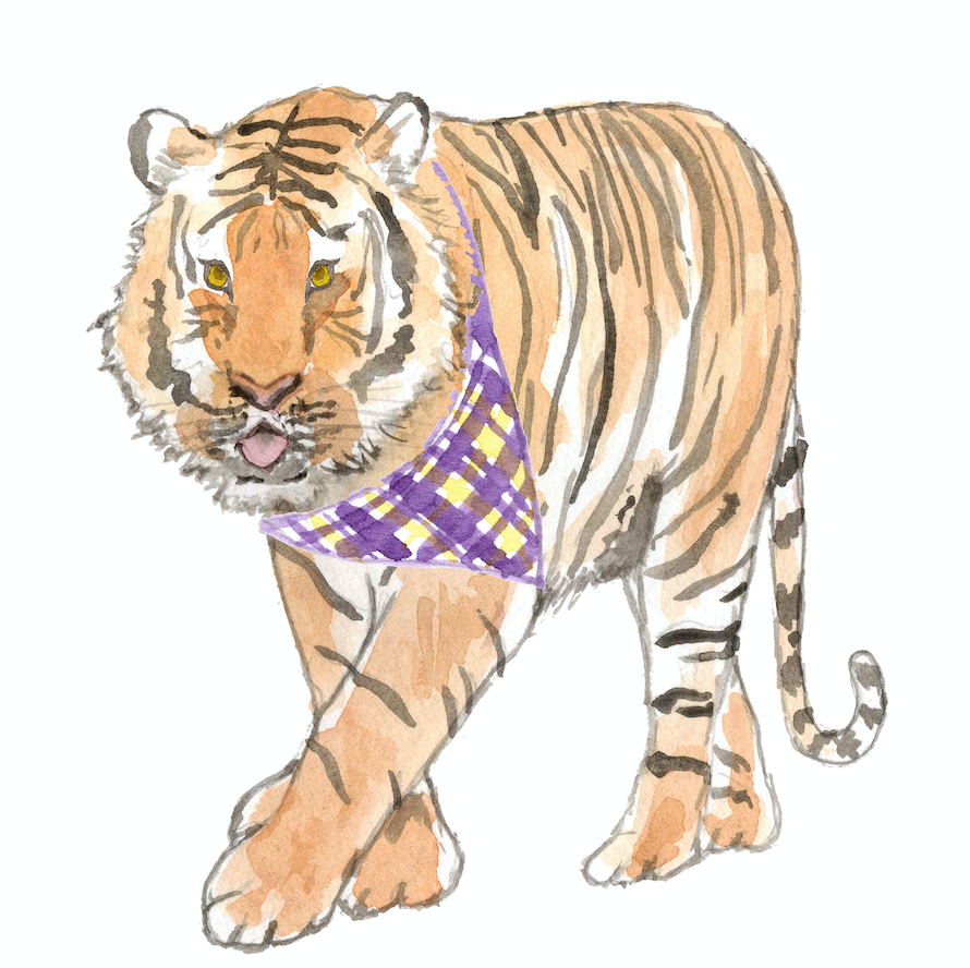 Louisiana Tiger- Tea Towel (FPE x Be Sweet Ink)