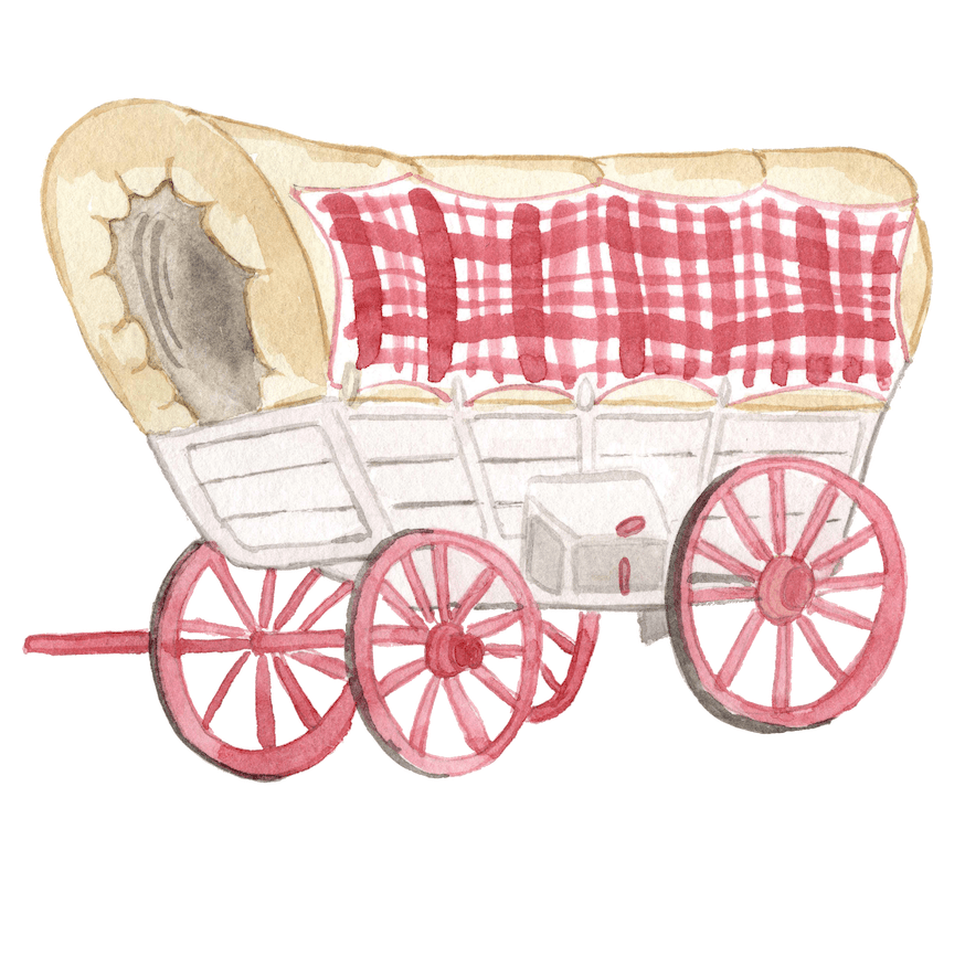 Wagon- Tea Towel (Sale)