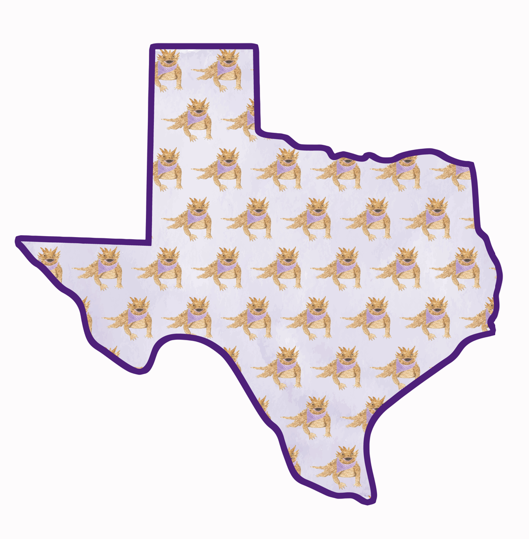 Horned Frogs (Pattern)- Door Hanger