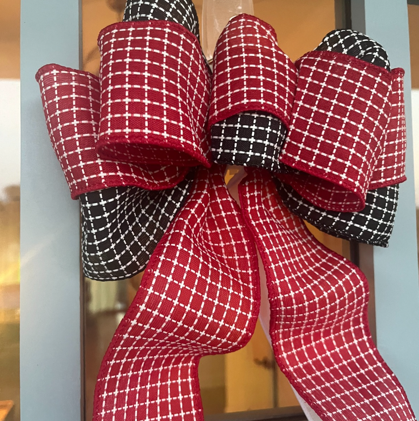 Plaid Texas (Red & Black)- Door Hanger