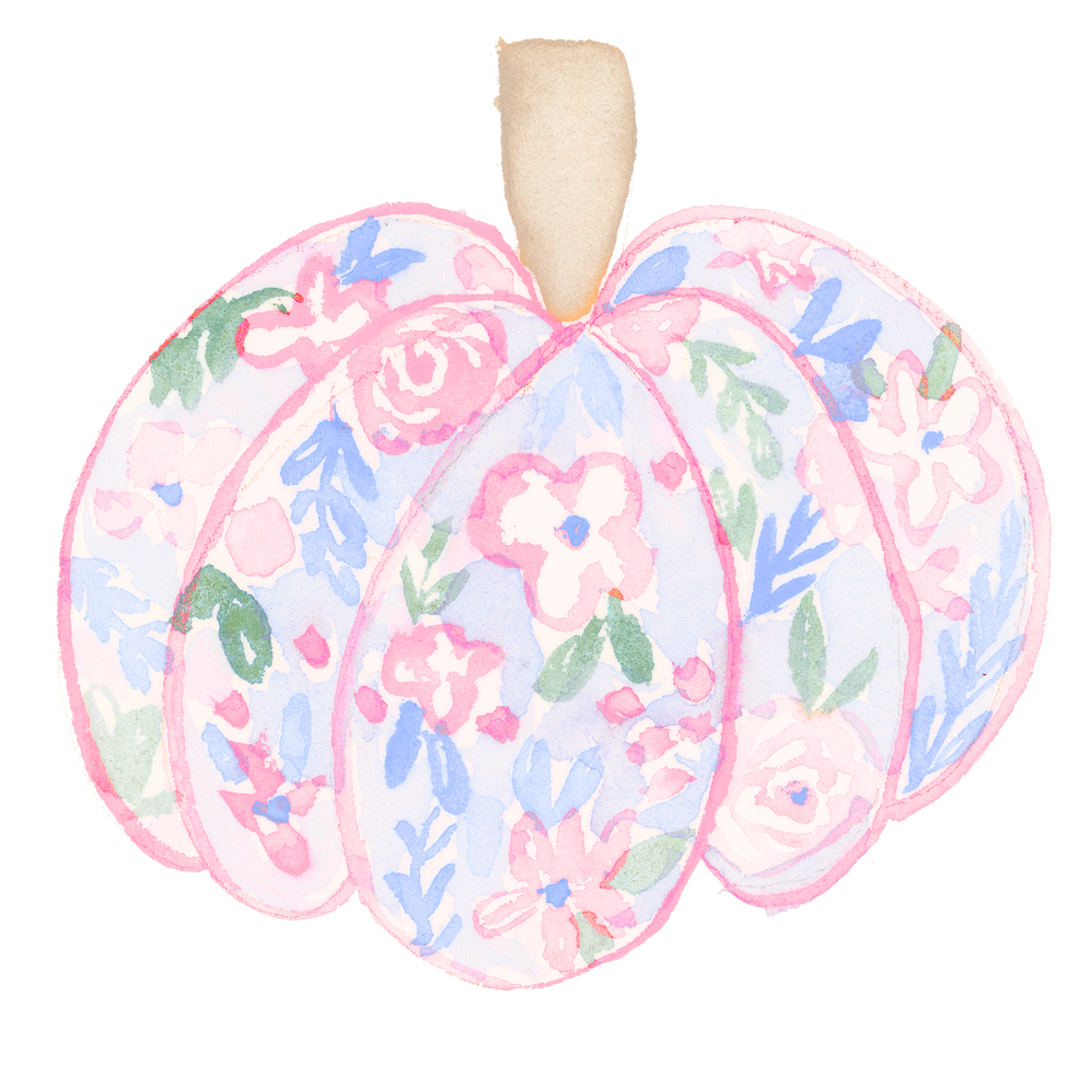 Pretty Pink Pumpkin- Door Hanger