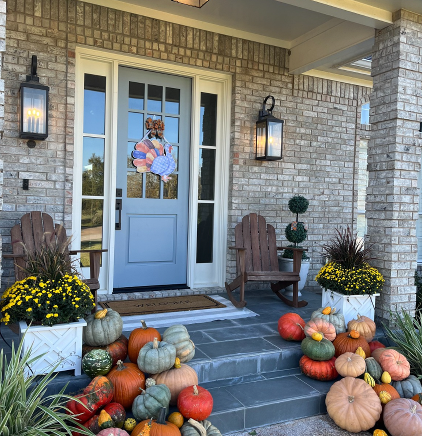 Thanksgiving Turkey (Blue)- Door Hanger